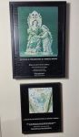 Dois poster: "Encontro de Pesquisadores do Barroco Mineiro" 63 x 47cm e 47 x 37cm. Moldura com vidro.