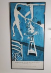 Poster de exposição: "Impressionist to Early Modern Paintings from the U.S.S.R". Moldura em metal e vidro. 108 x 54cm.
