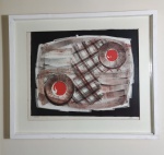 LEV SMARCEVSKI (USSR 1924 - Brasil 2004) "Abstrato" serigrafia colorida, 73/100, 57 x 67cm. Assinada. Moldura com vidro.