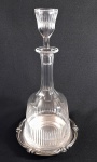 BACCARAT - Extraordinária garrafa de cristal de renomada Manufatura Francesa, Século XIX, lapida com