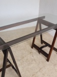 SERGIO RODRIGUES - MARISA raríssima mesa cavalete, anos 60, uma das primeiras peças criadas pelo des