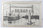BILBAO - Extraordinária coleção de 10 postais antigos em preto e branco da Cidade Portuária de Bilbao / ESPANHA (14 cm X 9 cm) em encarte original, produzidas pelo renomado fotógrafo Espanhol LUIS GARCÍA GARRABELLA (1939 - 1977). Atenção colecionadores, raridade.