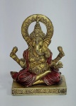 Linda e pequena escultura de mesa representando - GANESHA - Um dos Deuses do Hinduísmo -  Material: PVC - Medida: 10 cm de altura x 7,5 cm x 5 cm. Ganesha é considerado removedor de obstáculos, proporcionador do sucesso e da fartura, mestre do intelecto, da sabedoria e chefe do exército celestial.