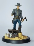 DC COMICS - Linda miniatura em metal pintada à mão representando -JONAH HEX - Coleção Super Heróis - Edição especial -  Eaglemoss Collections - Acompanha revista - Medida: 9 cm de altura x  7,5 cm de diâmetro de base.