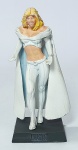 COLEÇÃO MARVEL - Linda miniatura em metal pintada à mão representando - EMMA FROST - Eaglemoss Collections - Acompanha revista - Medida: 9 cm de altura x  4,5 cm  x  4 cm de base