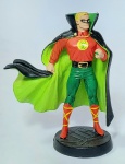 DC COMICS - Linda miniatura em metal pintada à mão representando - LANTERNA VERDE  - Era de Ouro - Coleção Super Heróis - Eaglemoss Collections - Acompanha revista - Medida: 10 cm de altura  x 8 cm x 4,5 cm de diâmetro de base.