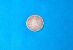 1 Moeda USA de Half Dollar de Prata de 1853 Com Data Entre Setas - Raríssima ( Muito Díficil de Enco
