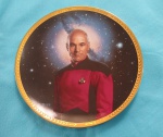 1 Prato de Porcelana Colecionável Star Trek ( Capitain Jean-Luc Picard ) 1993 Paramount Pictures - R