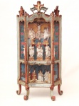 ARTE SACRA - Excepcional Lapinha ou Maquineta mineira do Séc. XVIII, completa com  dois estpagios um