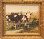 ARTHUR NÍSIO - " Vacas ", O.S.T., assinado no canto inferior direito, apresenta etiqueta com