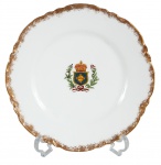 Casa Imperial Brasileira - Segundo Império. Possivelmente, peça única conhecida até aqui. Prato raso
