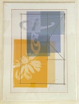 Gravura `Sem Título` com tiragem 59/60, assinado no C.I.D. Med.: 68x46cm e com moldura em madeira e proteção de vidro 86x85,5cm.