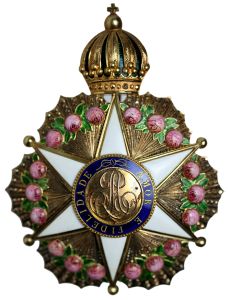Condecoração do Brasil - Imperial Ordem da Rosa - Prata e ouro - 52 g - 85 x 65 mm - Grande Dignatár