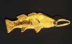 Pingente de Peixe em ouro 18K Peso 1.44  25 mm .