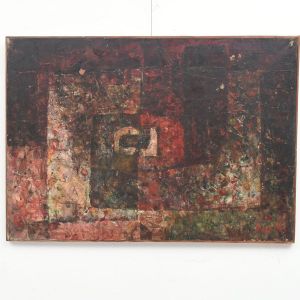 VALENTIN VOROBYOV  (1938) -  Escola Russa - Composição, o.s.t. - 70 x 100 cm. Assinado e d