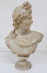 AM000, Imponente escultura, em mármore, "Busto de Apollo" (figura da mitologia grega), medin