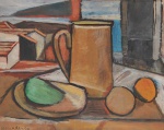 <b>BONADEI, ALDO</b><br>(1906-1974)<br>Natureza Morta<br>Óleo s/ madeira<br>Ass. e datado 70, cie<br>33 x 41,5 cm