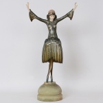 <B>PAUL PHILIPPE</B><BR>(1870-1930)<BR>Dancer with Turban<BR>Escultura em bronze e marfim<BR>Assinada<BR>64,5 cm