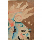 <B>CÍCERO DIAS </B><BR>(1907-2003)<BR>Sem Título<BR>Aquarela<BR>Ass., situado e datado Rio 1928, no centro<BR>49 x 32 cm