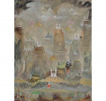 <B>GUIGNARD, ALBERTO DA VEIGA</b><br>(1896-1962)<br>Noite de São João<br>Óleo s/ tela<br>Ass. e datado 1961, cse e verso<br>61 x 46 cm