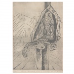 <b>PORTINARI, CÂNDIDO</b><br>(1903-1962)<br>Braços de Tiradentes<br>Gravura em água-forte s/ papel<br>Ass. c/ dedicatória, cid<br>41 x 27 cm