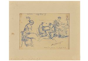 <b>IBERÊ CAMARGO</b><br>(1914-1994)<br>Cajituca II<br>Estudo<br>Ass. cid<br>16 x 21 cm