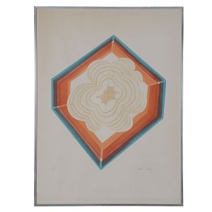 <b>ROSSINI PEREZ</b><br>(1932-2020)<br>Composição<br>Serigrafia<br>P. A.<br>Ass. cid<br>75 x 55 cm
