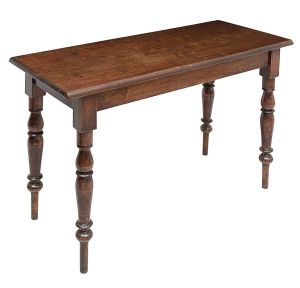 Antigo <b>aparador </b>retangular em madeira nobre com pernas em segmentos torneados. Med. 80 x 118 x 48 cm