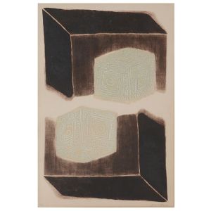 <b>ANNA LETYCIA</b><br>(1929-2018)<br>Cubos<br>Gravura em metal<br>Ass. e datada 77, cid<br>Numerada 1/10, cie<br>62 x 42 cm