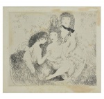 <b>MARIE LAURENCIN</b><br>(1883-1956)<br>Escola francesa<br>Figuras<br>Nanquim s/ papel<br>Ass. cid<br>30 x 37 cm