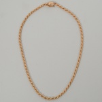 <B>Cordão</b> em ouro 18k, "design" corda. Peso 22,69 gramas.