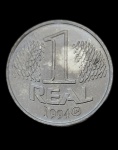 Moeda de Aço Inox do Brasil - 1 Real - 1994 - 1994 P - Prova - Raro - República - E400 - FC
