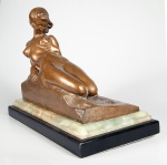 E. De Giusto - Elio De Giusto (Itália, 1894 - São Paulo, 1935). "". Escultura de bronze repr