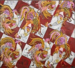 Ana Elisa Egreja, Coq au vin (patchwork), 2006, acrílica e óleo sobre tela, 185 x 200 cm