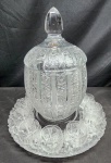 Cristal  - Imponente poncheira em cristal Tcheco translúcido, da década de 60, com riquíssima lapida