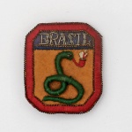 FEB - Insignia da Cobra Fumando - Força Expedicionária Brasileira. Modelo para desfile, com fios de
