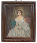 Sizela. "Portrait de Madame Maria Théresa Monteiro de Barros Bandeira de Mello". Óleo s/ te