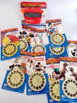 View-Master 3-D da Estrela: Exemplar da decada de 1990 acompanha 11 blisters com tres discos cada sem repetições, totalizando 462 imagens diversas, mais um disco de demonstração que está com o oculos. Veja video.