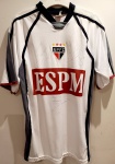 Camiseta SP Futebol Clube em parceria com a ESPM. Autografada pelos jogadores Mineiro, Rogerio Ceni e outras assinaturas não identificadas. Tamanho M