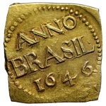 BRASIL, VI FLORINS 1646  FC-MS60/64 / OURO / 16,3mm / 3,71gr, MUITO RARO