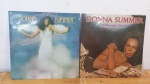 VINIL: TRÊS  LPs DONNA SUMMER , DIANA ROSS  . LP EM BOM ESTADO, CAPA COM DESGASTES DE USO.