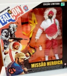 Falcon Missão Heróica - Boneco de edição limitada, lançado pela Brinquedos Estrela em três versões inéditas e limitadas a 400 unidades de cada, especialmente criadas para a Comic Con Experience (CCXP) em dezembro de 2018. Exemplar de número 347, na caixa completo