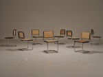 Marcel Breuer (Knoll International) - Conjunto de oito cadeiras Cesca em metal tubular cromado com a