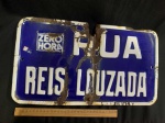 PLACA  ESMALTADA ZERO HORA REIS LOUZADA -MARCAS DO TEMPO