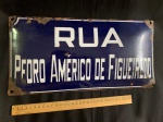 PLACA DE RUA  ESMALTADA  PEDRO AMÉRICO DE FIGUEIREDO