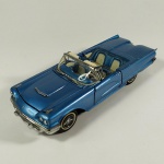 Franklin Mint Precision Models - FORD THUNDERBIRD 1958 azul Conversível - Escala 1:43. Necessita uma melhor higienização. Ausência de um pequeno espelho retrovisor do lado direito junto ao capô.