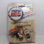 GOLDEN WHEEL, PEPSI, kit com 3 veículos, moto,  helicóptero e carro, no blister original, com detalhes, 1997