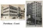 Dois Cartões Postais fotográficos do Ceará (Fortaleza ) (JL-17) - Edifício dos Correios, com destaque para os automóveis antigos. No verso datado de 1936 e Edifício S. Luiz. No verso datado de 1953.