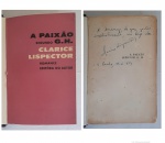 LISPECTOR, Clarice. - A PAIXÃO SEGUNDO G. H. Editora do Autor, 1964. PRIMEIRA EDIÇÃO COM DEDICATÓRIA