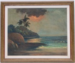 D. COCULILO - "Paisagem" - pintura óleo sobre tela - assinado no c.i.d. Apresenta desgaste na parte interna da tela. Medidas da tela: 54 cm x 67 cm, Medida da moldura: 70 cm x 82 cm.